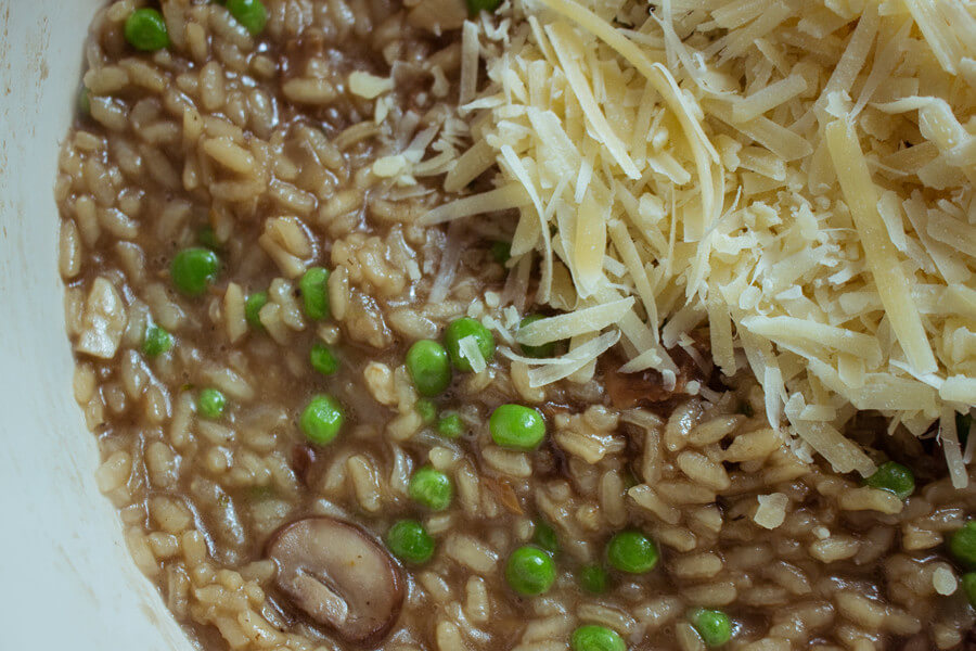 wild mushroom risotto with parmesan