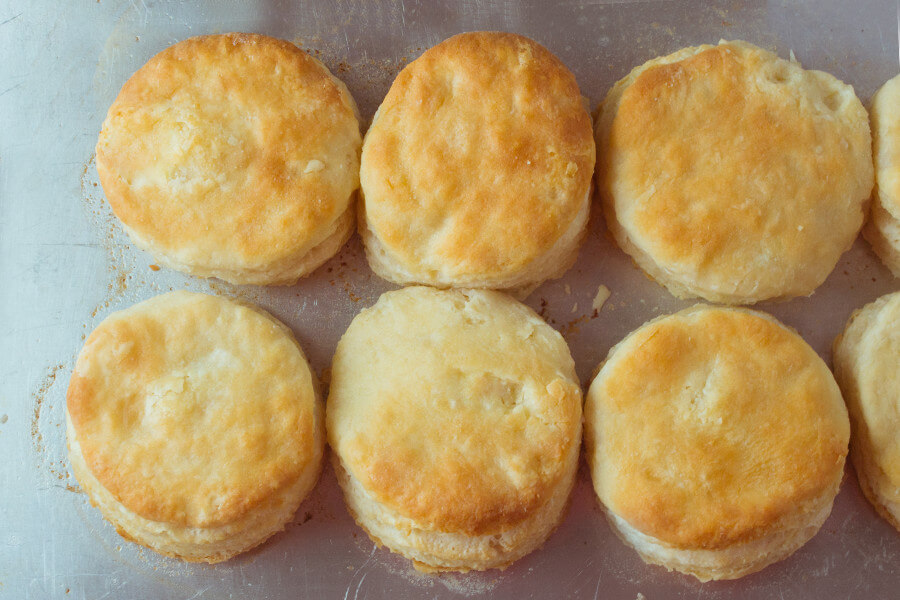 These buttermilk biscuits are flaky on the outside and light and fluffy on the inside- which equals perfection in my book. My grandma's flaky buttermilk biscuits makes the perfect side to any meal. 