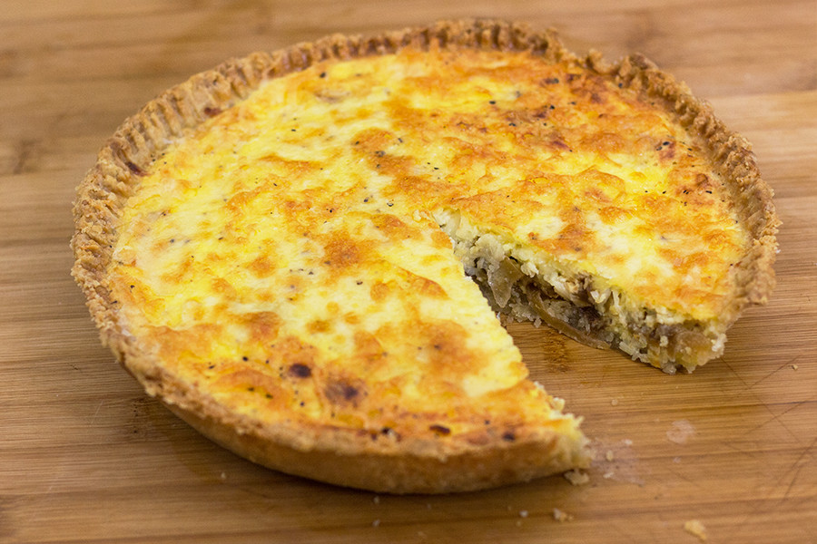 This caramelized onion cheddar tart is both sweet and salty, flaky and creamy, buttery and hearty. Easy to make ahead, so do it!