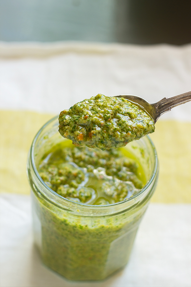 I have used it as a dressing, as a dipping sauce, as a marinade. It really is that amazing and just that versatile. Did I mention it only has 5 ingredients? Basically, if you have cilantro, lime, pistachio, olive oil, and garlic you can enjoy this awesomeness.