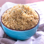 Want to know how to make the perfect quinoa? This super easy recipe has a hint of lemon zest, cumin and thyme. It's cooked in vegetable broth for extra yum.