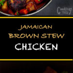 Jamaican brown stew chicken is perhaps as common of a dish as jerk chicken. The chicken and vegetables are slow braised so they are tender and flavorful.