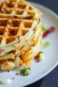 Easy Bacon Cheese Waffle - Cooking Maniac