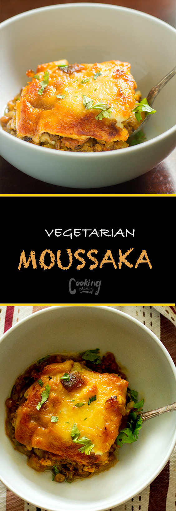 Vegetarian Moussaka is a play on the traditional Greek dish. It is saucy. It is packed full of vegetables. It is filling. It is a must try!!