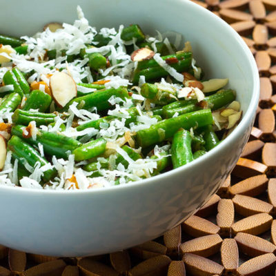 Toasted Almond Coconut Green Beans
