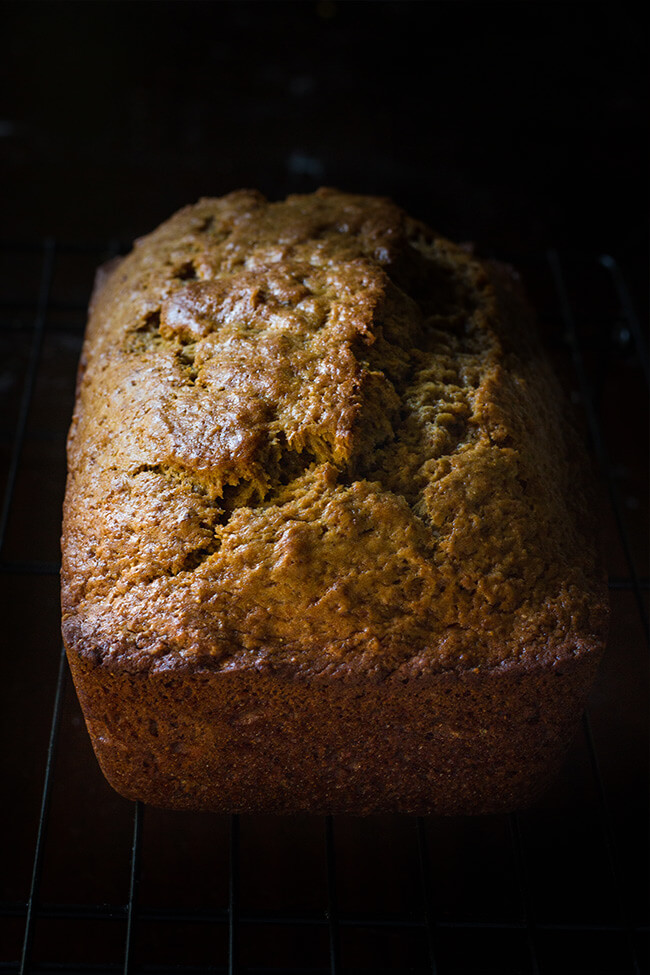 This banana bread recipe is lovingly called THE banana bread. It has brown butter, molasses, nutmeg, cinnamon and cardamom- delicious. Make it and love it.