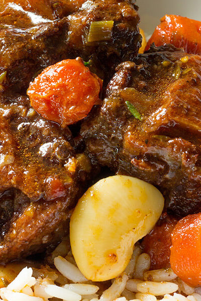This slow cooker oxtail and butter bean recipe has everything you could ever want in a beef stew. It is hearty and super satisfying and not to mention easy.