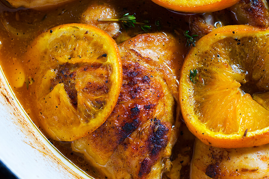 Orange cumin roast chicken is one of the easiest chicken recipes ever. Five basic ingredients add tons of flavor: cumin, honey, orange, onion & chicken.