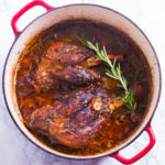 Minimum fuss, maximum flavour is the best way to describe this slow braised lamb shanks recipe. Tons of herbs add fresh flavor to this recipe.