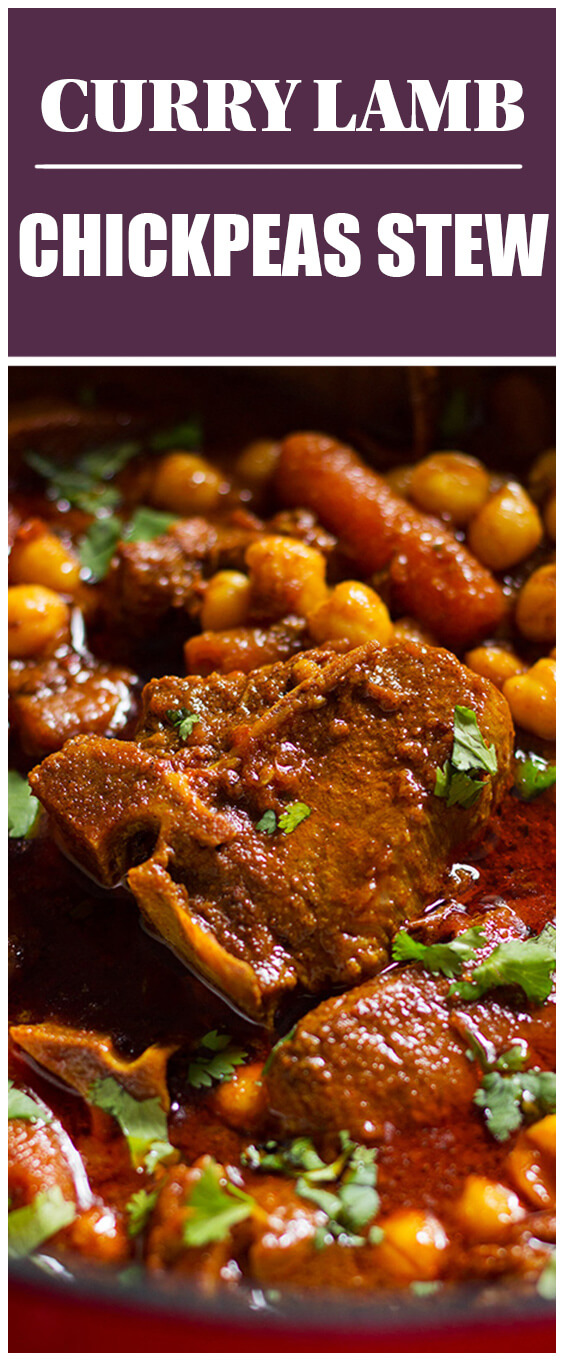 This Curry Lamb Chickpeas Stew is the perfect recipe for rainy days. It is warming and slightly spicy. It is also packed with vegetables and tender lamb.