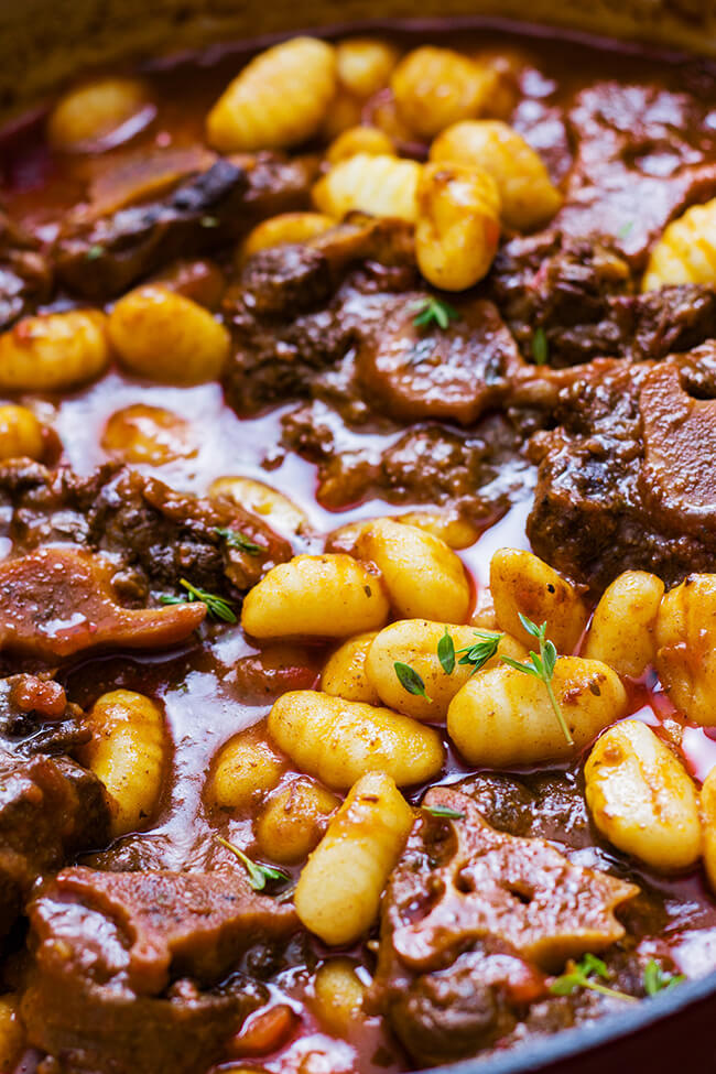 This oxtail gnocchi stew is the perfect beef stew. It is rich and indulgent and also very flavorful. Make it today!