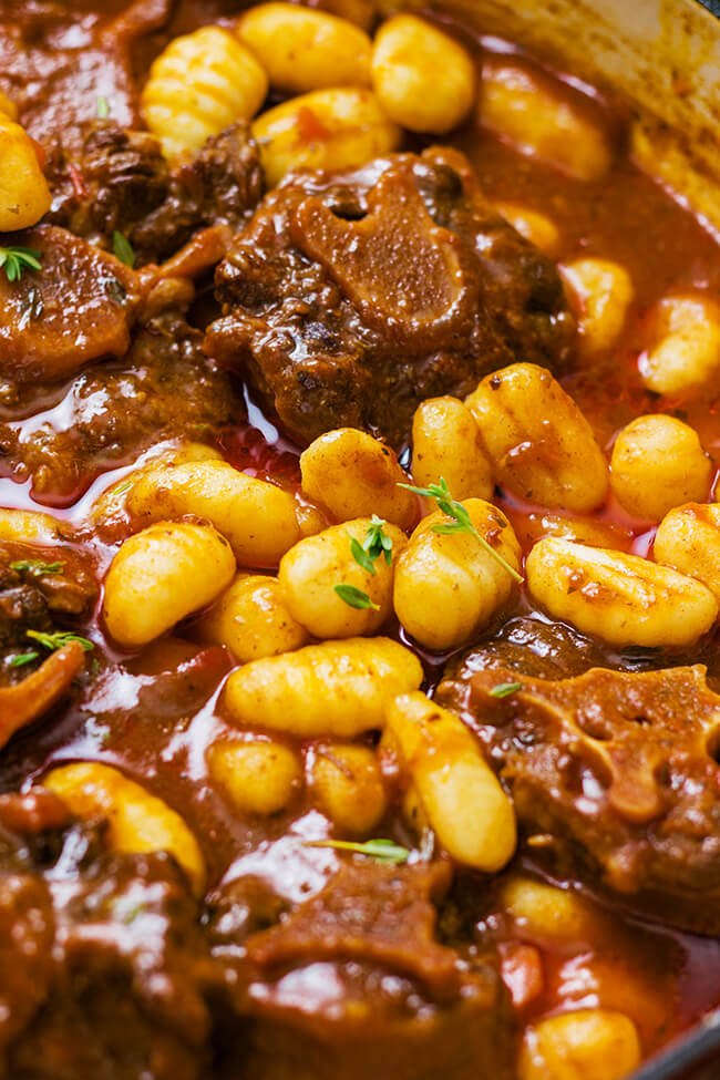 This oxtail gnocchi stew is the perfect beef stew. It is rich and indulgent and also very flavorful. Make it today!