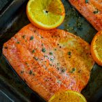 This recipe has a naturally sweet and super flavorful glaze that helps to create this super easy Orange Sesame Salmon. So super easy and simple to prepare- oh and it is ready in under 30 minutes!